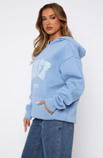 Give It Away Oversized Hoodie Dusty Blue