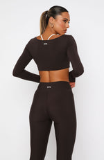 Thriving Long Sleeve Crop Espresso