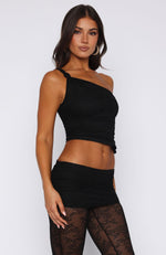 In Your Eyes Lace Top Black