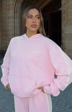 Star Student Oversized Hoodie Pink