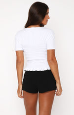 Took Control Ruched Top White