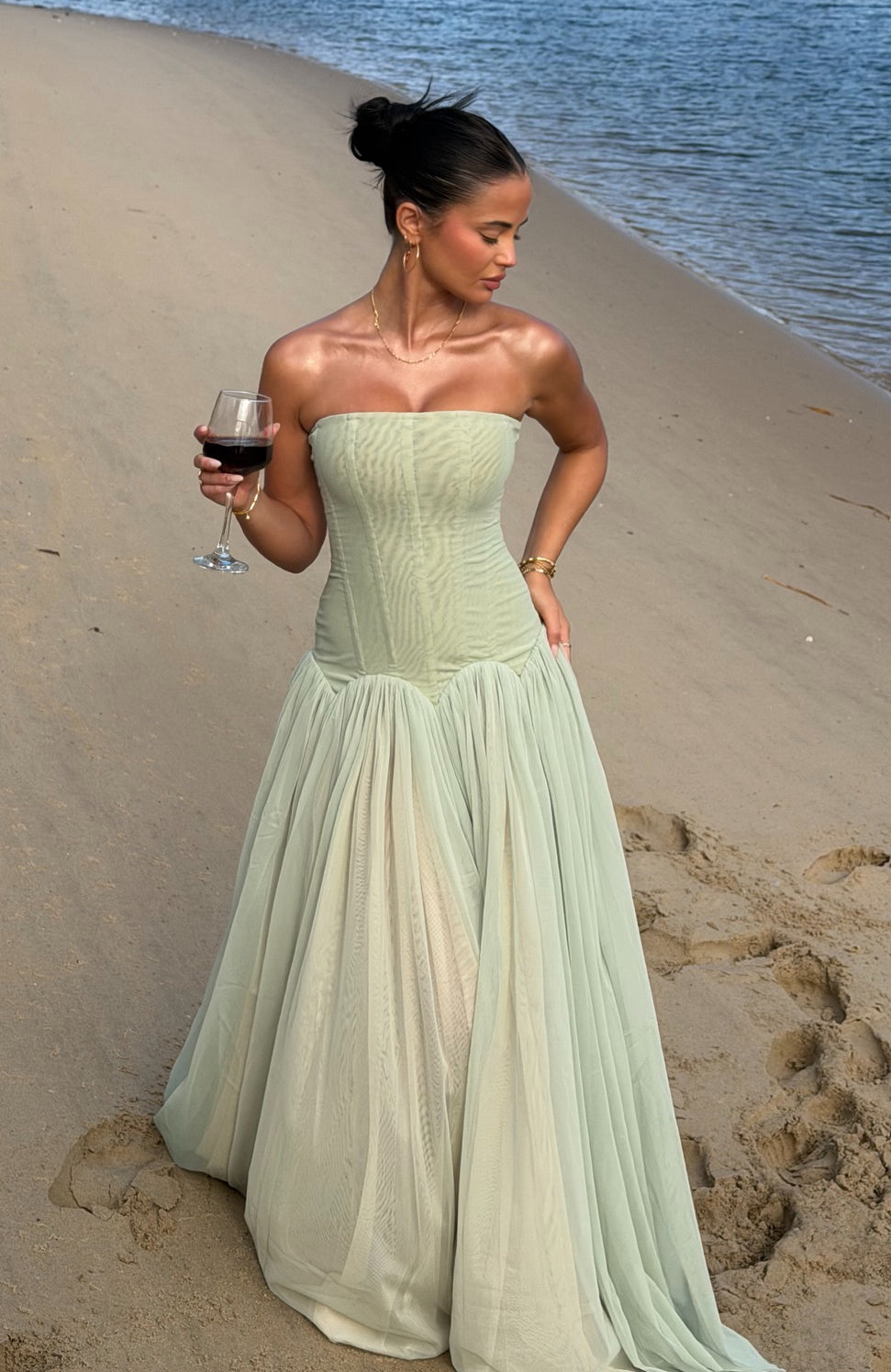 white fox green dress Magic Muse Maxi Mint Color:As Picture 20 Cute Spring Dresses Style with chic heels Merino Wool