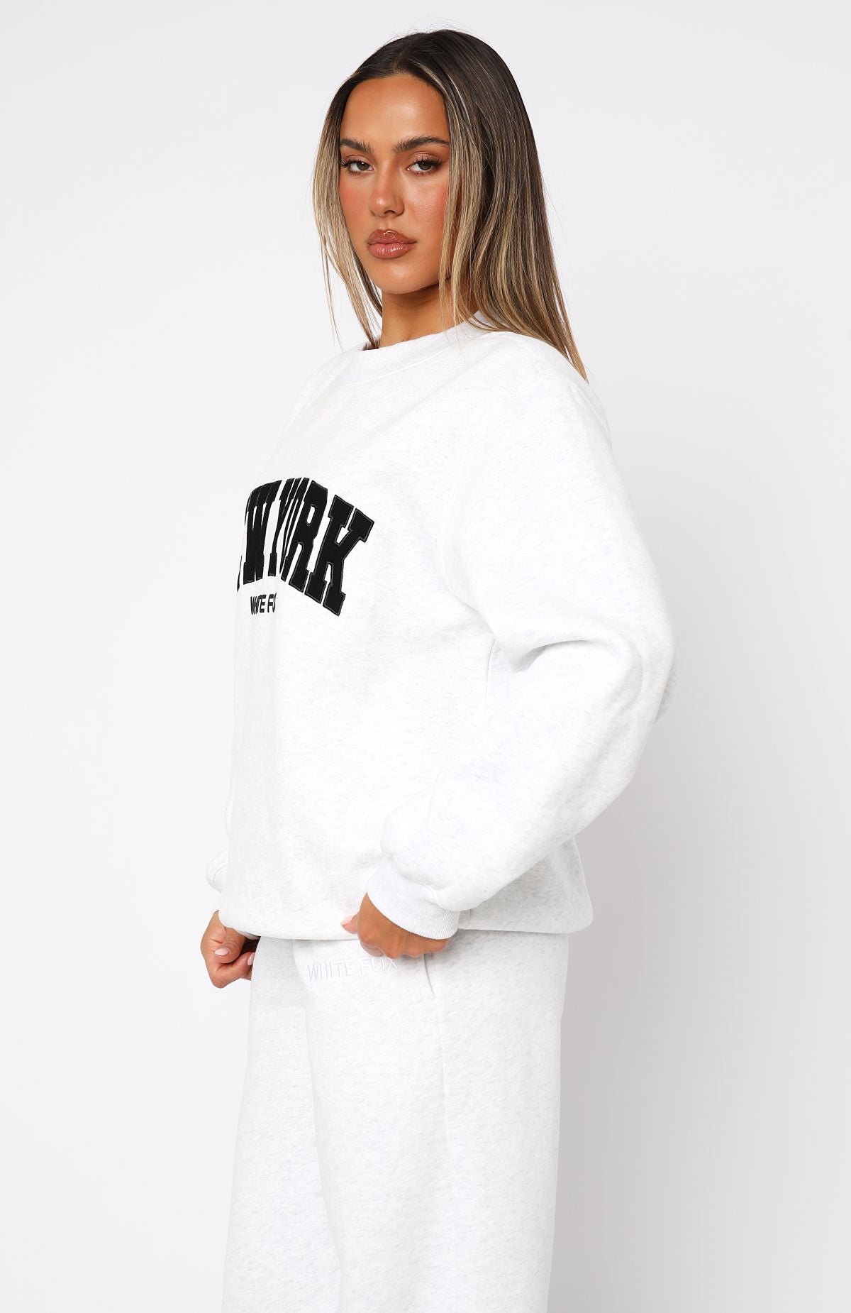 Decade Classics All Time Oversized Sweater Grey Marle | White Fox ...