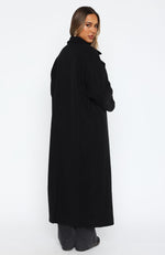 Modern Edge Oversized Coat Black