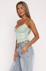 Sweet Sensation Cami Top Green