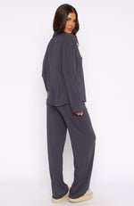 Pillow Talk Long Sleeve Pyjama Set Charcoal