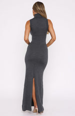 Finding My Power Knit Maxi Dress Charcoal