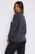 Set Me Free Knit Sweater Charcoal