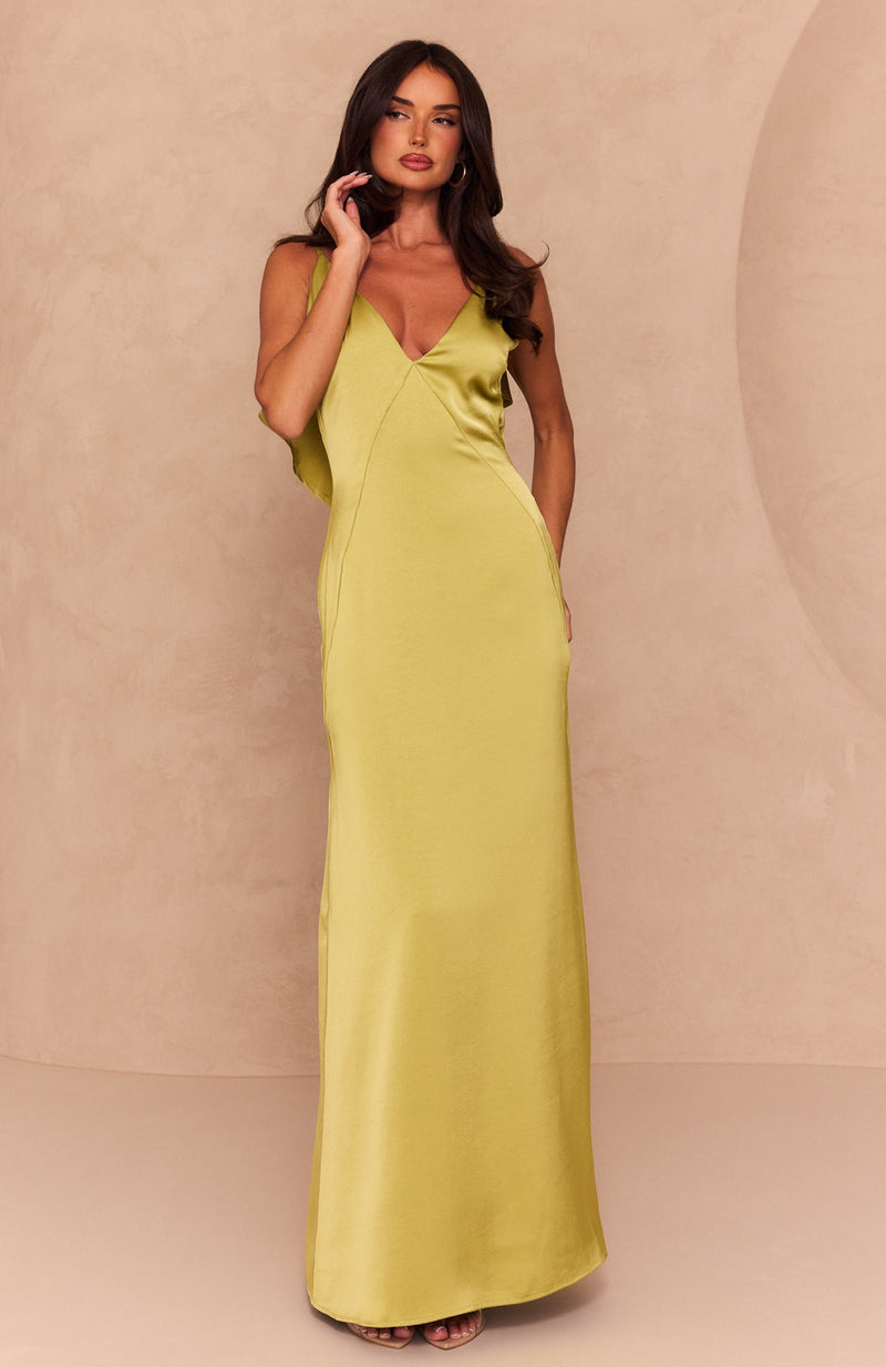 Love Attire Maxi Dress Chartreuse
