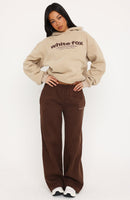 Made Up My Mind Wide Leg Sweatpants Chocolate