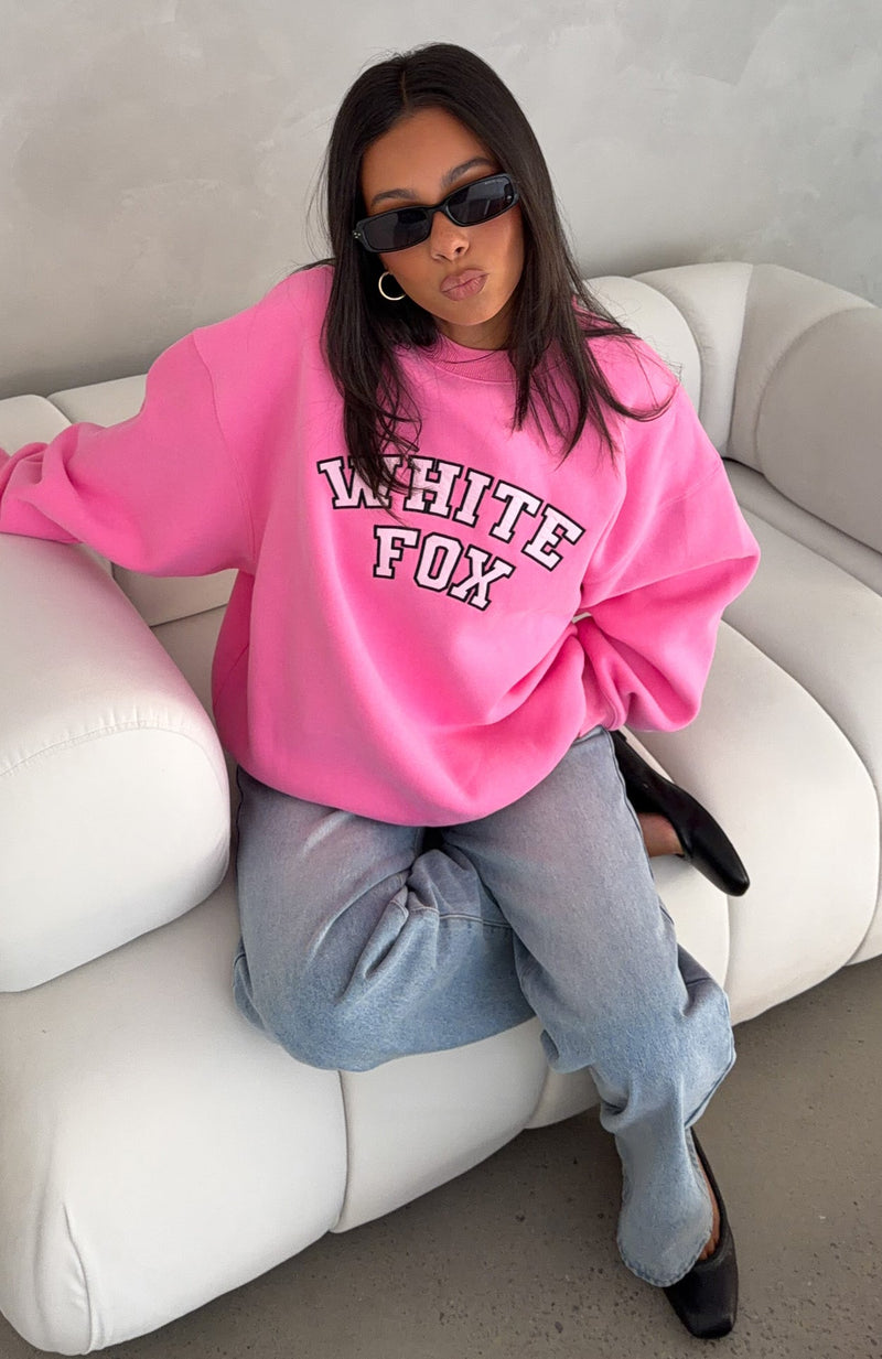 Major Upgrade Oversized Drop Shoulder Sweater Bubblegum
