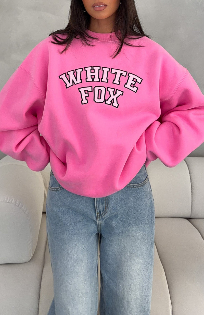 Major Upgrade Oversized Drop Shoulder Sweater Bubblegum