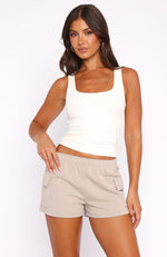 Speak My Mind Shorts Taupe