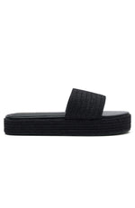 Lush Life Slides Black Woven