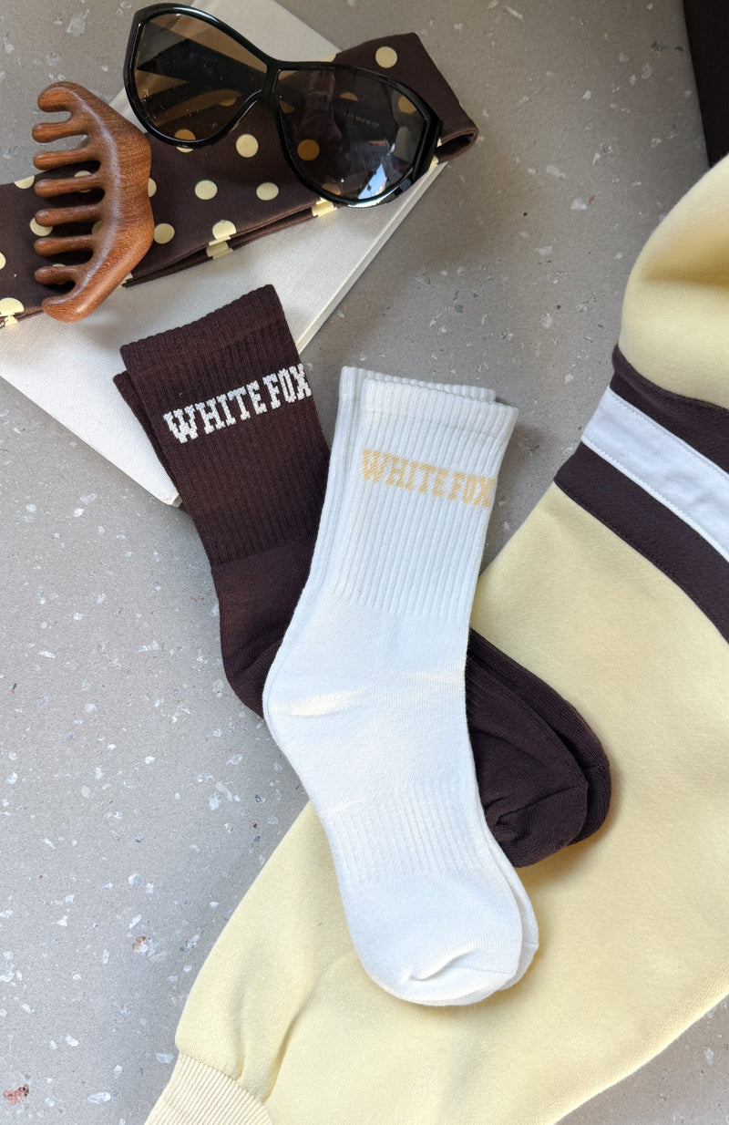 No Convincing Socks 2 Pack Chocolate/Cream
