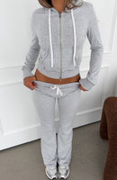 Not Done Yet Flare Pants Grey Marle