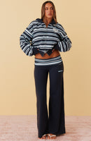 On Cloud Nineteen Cassidy Fold Over Wide Leg Pants Navy
