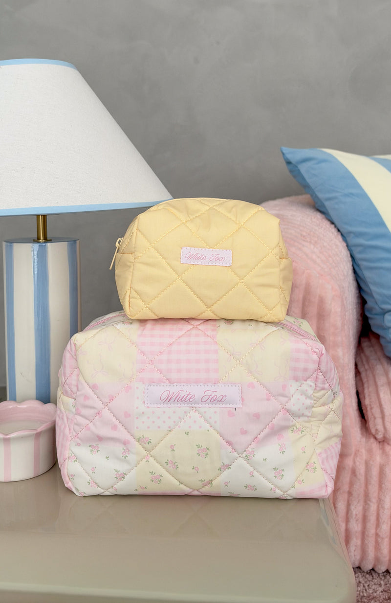 On Cloud Nineteen Jessie 2 Pack Cosmetic Bag Pink/Lemon Patchwork