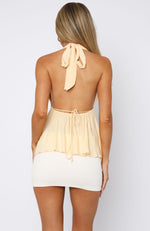 My Way Only Halter Top Lemon