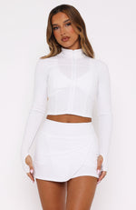 Times Up Crop Jacket White