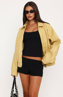 Retrograde PU Jacket Camel