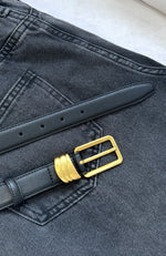 Rex Belt Black/Vintage Gold