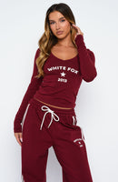 Found You Out Long Sleeve Top Burgundy