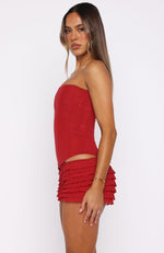 Tell Me A Secret Mini Shorts Red
