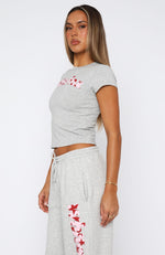 From The Archives Jaxx Baby Tee Dark Grey Marle