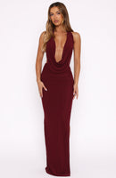 Neither One Of Us Maxi Dress Burgundy