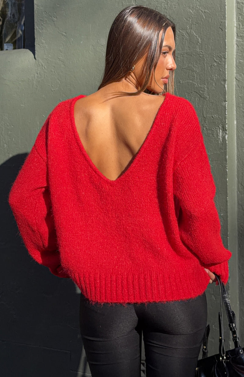 Softer Love Knit Sweater Red