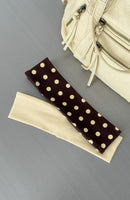 Staying Safe 2 Pack Headband Lemon & Choc Polka Dots