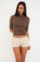 Stuck With You Shorts Cream