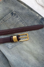 Rex Belt Chocolate/Vintage Gold