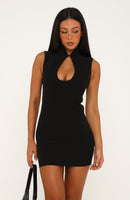 Twin Flame Mini Dress Black