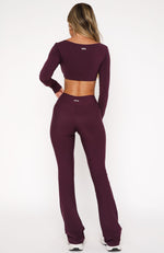 Wellness Flare Leggings Plum