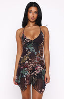 Floating Through It Mini Dress Mystic Leopard