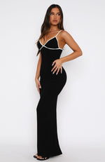 Life Like Mine Ribbed Maxi Dress Black