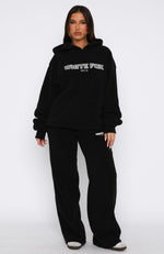 Don't Lose Me Oversized Hoodie Black