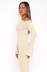 We'll Be Fine Long Sleeve Top Oat