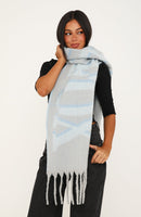 Warm Hug Scarf Grey/Baby Blue