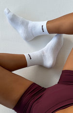 WFA Socks White/Merlot