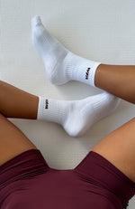 WFA Socks White/Merlot