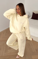Shining Moment Wide Leg Sweatpants Cream