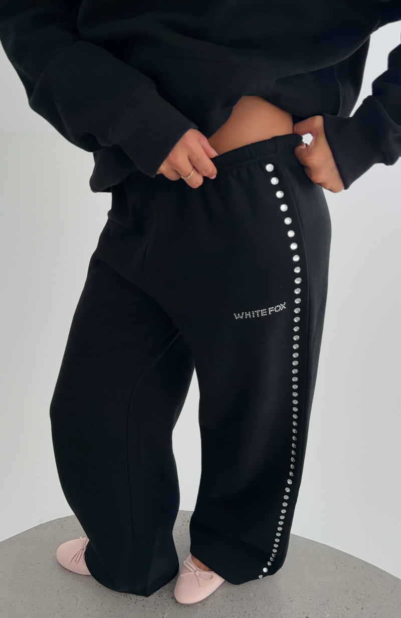 Shining Moment Wide Leg Sweatpants Black