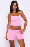 Causing Commotion Terry Singlet Pink