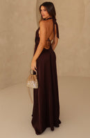 Delicate Delight Maxi Dress Chocolate