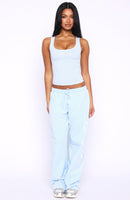 Don't Need Anyone Track Pants Baby Blue
