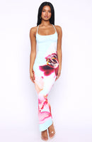 Feeling The Heat Maxi Dress Blue Daze