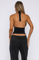 Girl's Weekend Halter Top Black